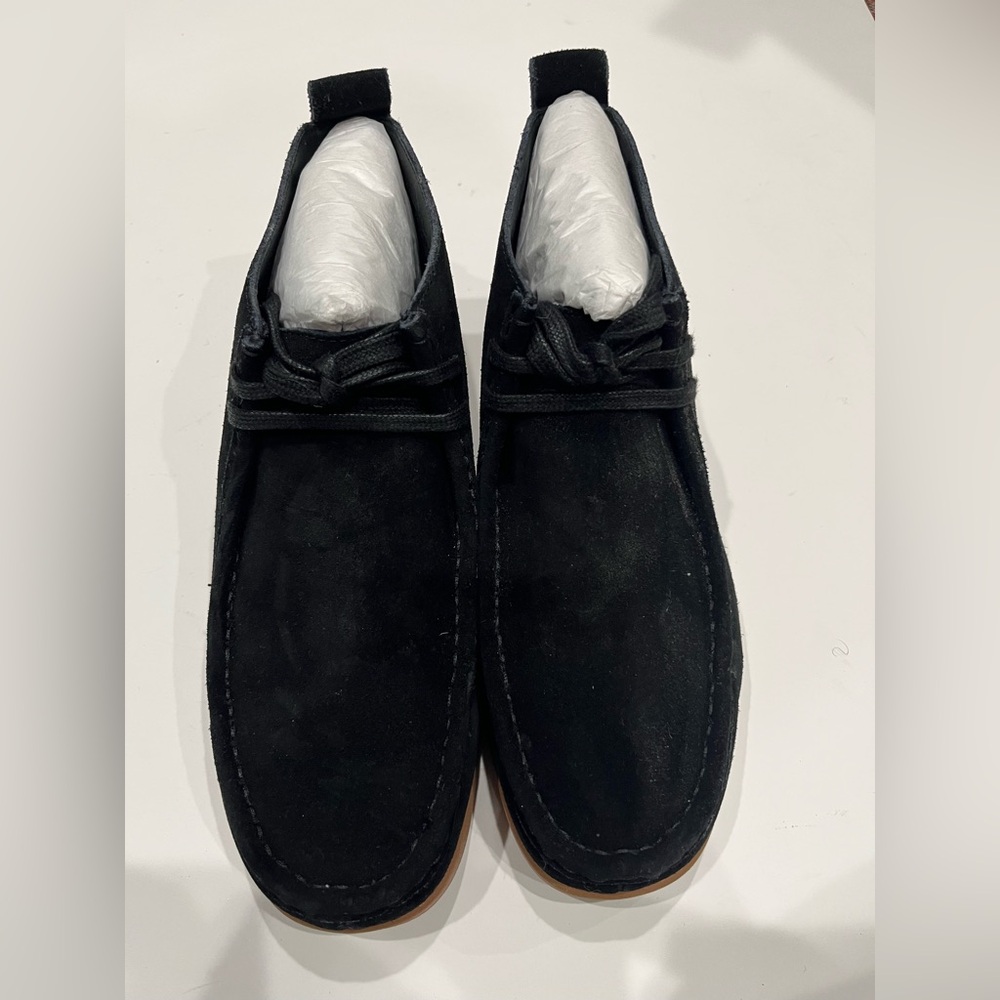 Everlane Black Suede Moc Toe Boots Sz. 6.5